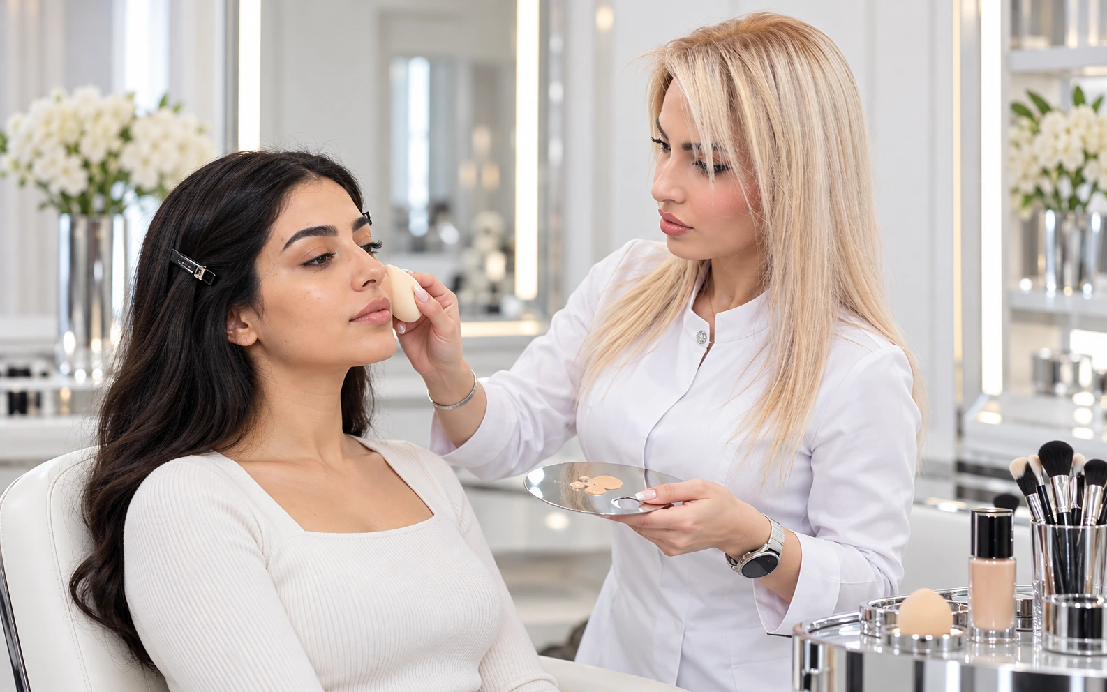 هستی عطایی در فضای سفید و نقره‌ای میکاپ؛ بازآفرینی هنری